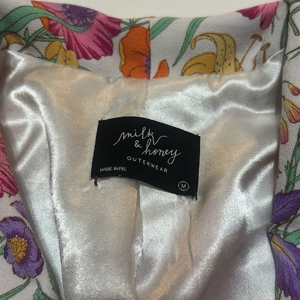 Milk&Honey Floral Women's Blazer size M - Picture 2 of 6